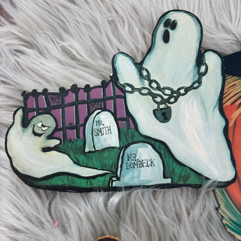 1970's AMERICAN VINTAGE HALLOWEEN‎ LITHOGRAPHED DIE-CUTS, LOT OF 7 - Picture 4 of 9